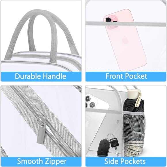 Clear Bag Stadium Approved, Lunch Bag Lunch Box for Women Men Reusable Insulated - Picture 5 of 6